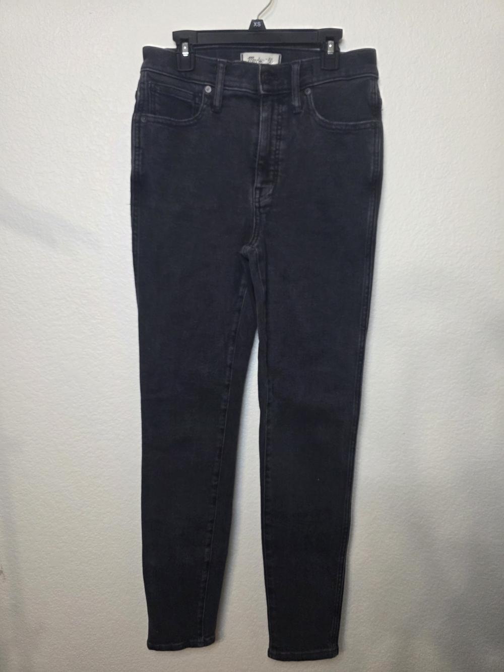 Madewell 10" High-Rise Skinny Jeans in Washed Black – Size 28